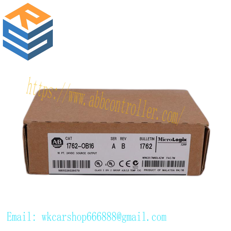 1762-ob16_a_micrologix_16_point_d_o_module.png Allen Bradley 1762-OB16 MicroLogix 16 Point Digital Output Module