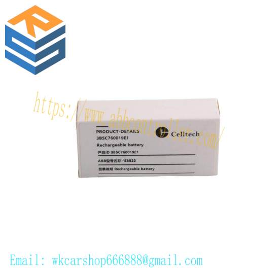 abb_sb822_3bsc760019e1_rechargeable_lithium-ion_battery_1.jpg ABB SB822 3BSC760019E1 - High-Performance Rechargeable Lithium-Ion Battery Module