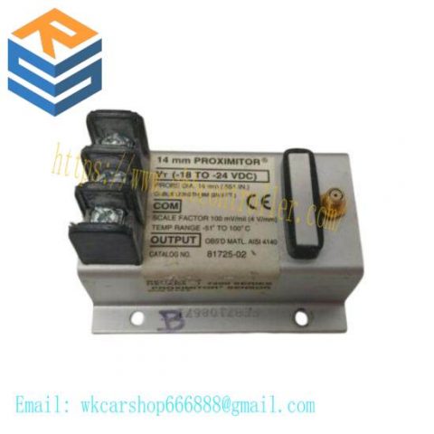 Bently Nevada 81725-02 Proximity Transducer - Precision Monitoring for Industrial Automation