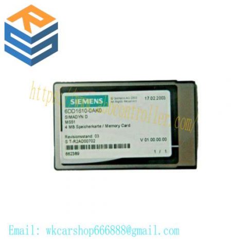 Siemens SIMADYN D FLASH MEMORY MODULE MS51 PCMCIA CARD FOR PM4. PM5. PM6, 6DD1610-0AK0, Industrial Control, Flash Storage