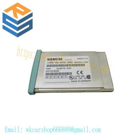 Siemens RAM Memory Card - 6ES7 952-0AF00-0AA0, Industrial Control Solutions