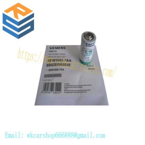 Siemens 6EW1000-7AA Lithium Backup Battery SNR, High-Efficiency Power Supply for Industrial Control