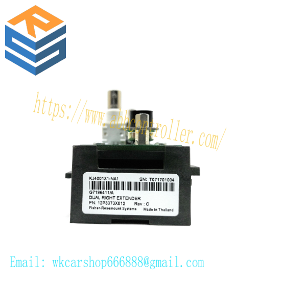 emerson_kj4001x1-na1_rev_c.png Emerson KJ4001X1-NA1 REV:C - Dual Right Cable Extender for DeltaV Systems